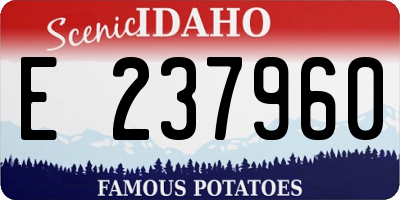 ID license plate E237960