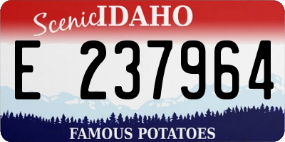 ID license plate E237964