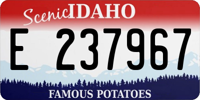 ID license plate E237967