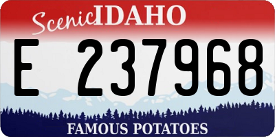 ID license plate E237968