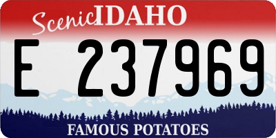 ID license plate E237969