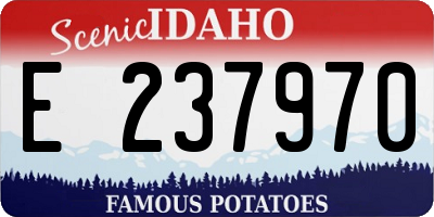 ID license plate E237970