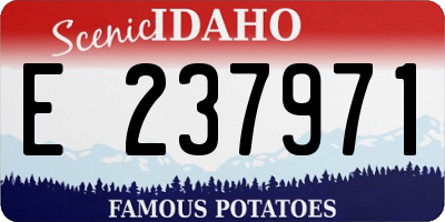 ID license plate E237971