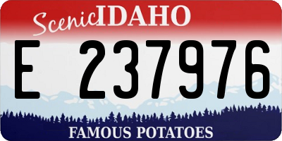 ID license plate E237976