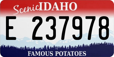 ID license plate E237978