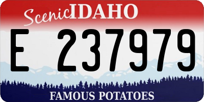 ID license plate E237979