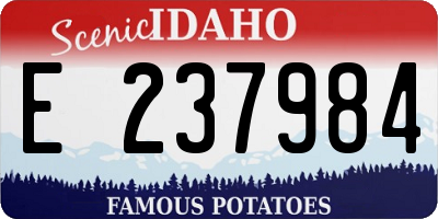 ID license plate E237984