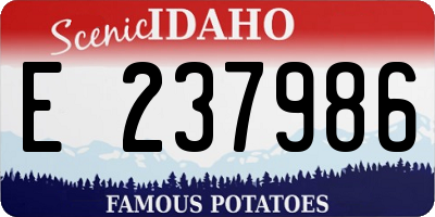 ID license plate E237986