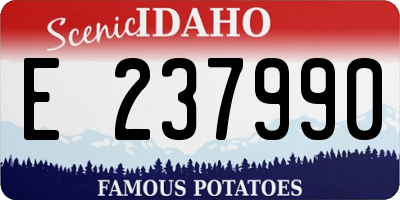ID license plate E237990