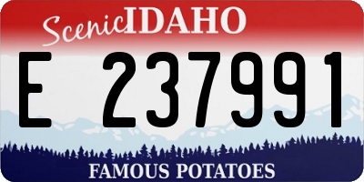 ID license plate E237991
