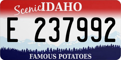 ID license plate E237992