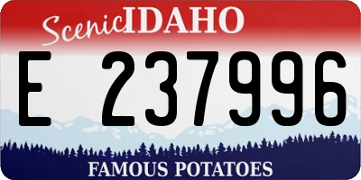 ID license plate E237996