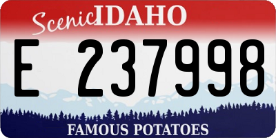 ID license plate E237998