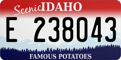 ID license plate E238043