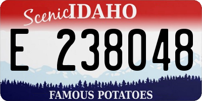 ID license plate E238048