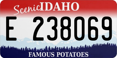 ID license plate E238069