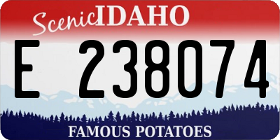 ID license plate E238074