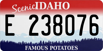 ID license plate E238076