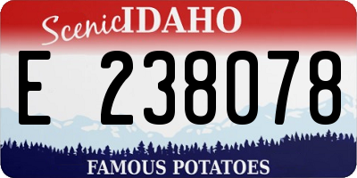 ID license plate E238078