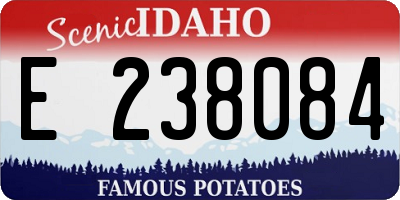 ID license plate E238084