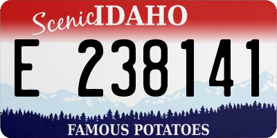 ID license plate E238141