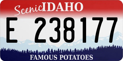 ID license plate E238177