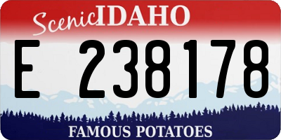 ID license plate E238178