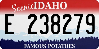 ID license plate E238279