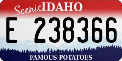 ID license plate E238366