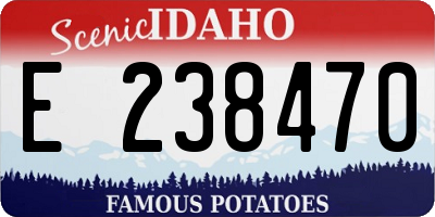 ID license plate E238470