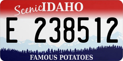 ID license plate E238512