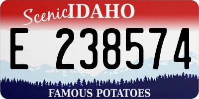 ID license plate E238574