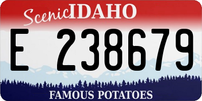 ID license plate E238679