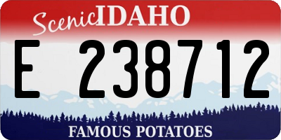 ID license plate E238712