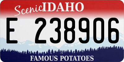 ID license plate E238906