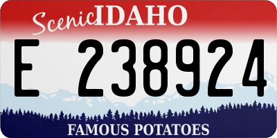 ID license plate E238924
