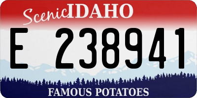 ID license plate E238941