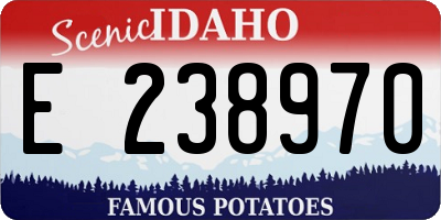 ID license plate E238970