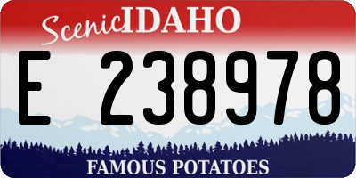 ID license plate E238978