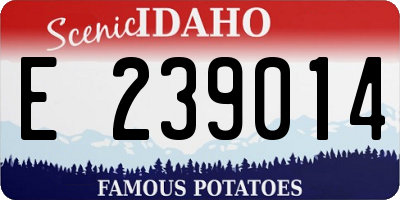 ID license plate E239014