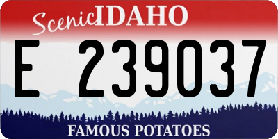 ID license plate E239037