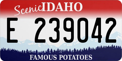 ID license plate E239042