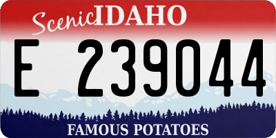 ID license plate E239044