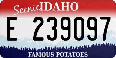ID license plate E239097