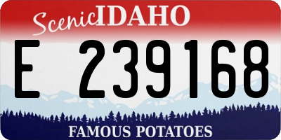 ID license plate E239168