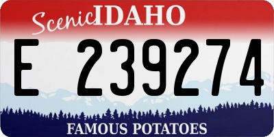 ID license plate E239274