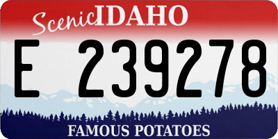 ID license plate E239278