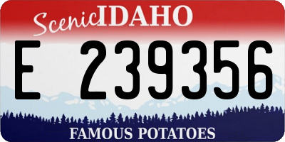 ID license plate E239356