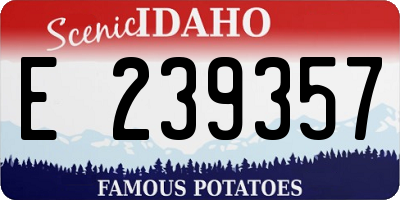 ID license plate E239357