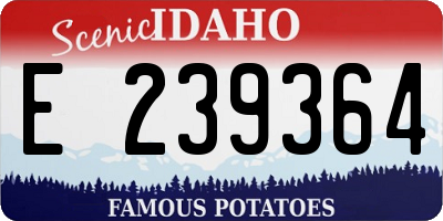ID license plate E239364